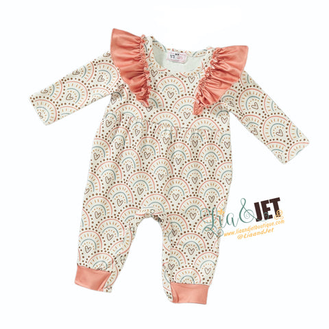 Happy Rainbow Bubble Romper