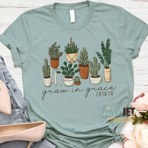 Grow in Grace printed Tee