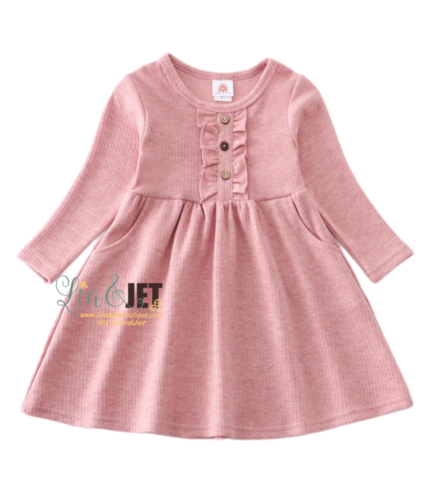 Ribbed Sweater Dress_ Mauve