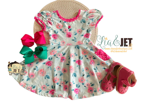 Pink Watercolor Twirl with Pockets