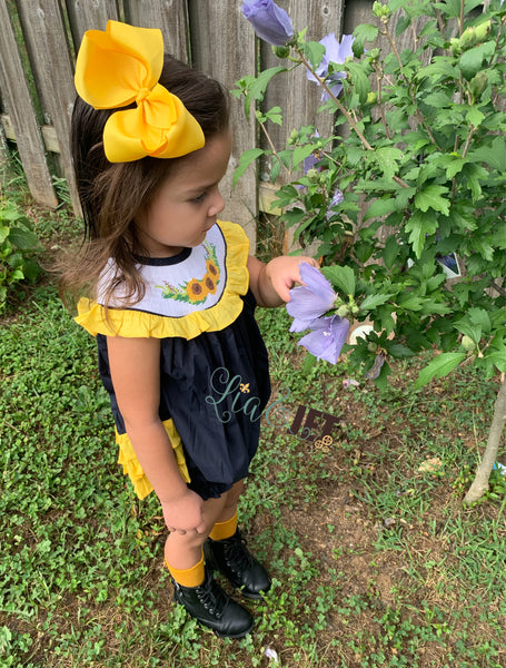 (I001) Sunflower Smocked Bubble