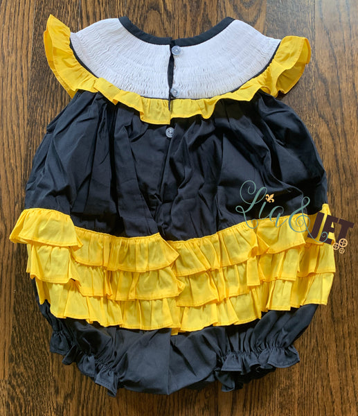 (I001) Sunflower Smocked Bubble