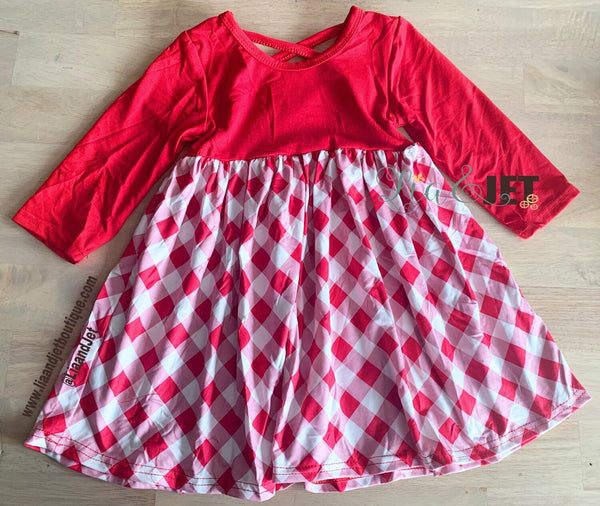 Red Gingham Twirl