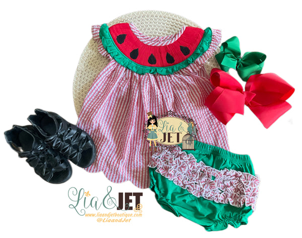 Watermelon Smock_Bloomer Set