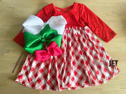 Red Gingham Twirl