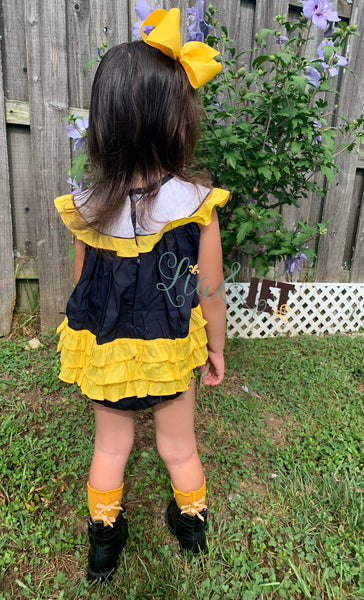 (I001) Sunflower Smocked Bubble